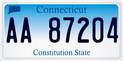 CT license plate AA87204