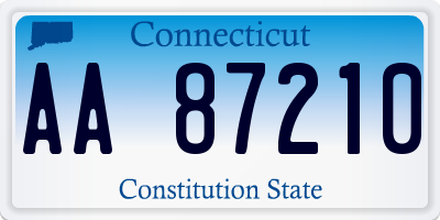 CT license plate AA87210