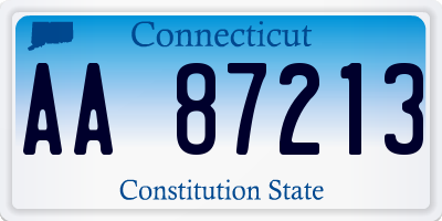 CT license plate AA87213