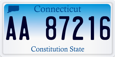 CT license plate AA87216