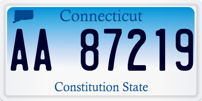 CT license plate AA87219