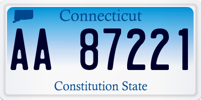 CT license plate AA87221
