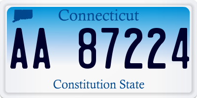 CT license plate AA87224