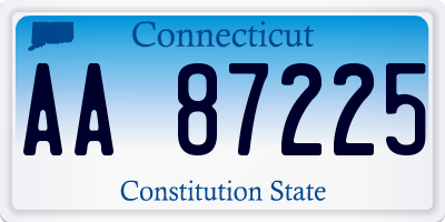 CT license plate AA87225