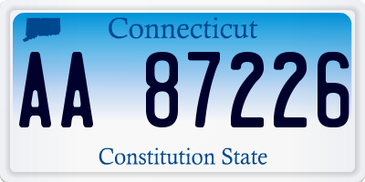 CT license plate AA87226