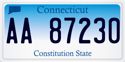 CT license plate AA87230
