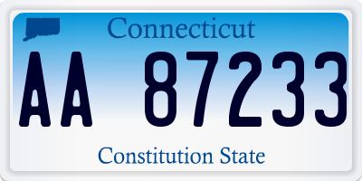 CT license plate AA87233