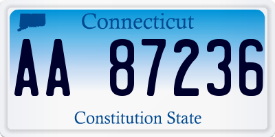 CT license plate AA87236