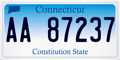 CT license plate AA87237