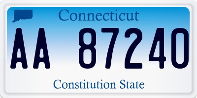 CT license plate AA87240