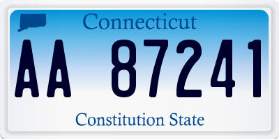 CT license plate AA87241