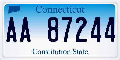 CT license plate AA87244