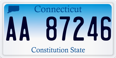 CT license plate AA87246