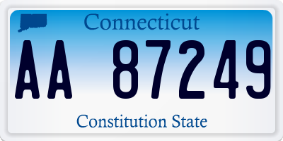 CT license plate AA87249