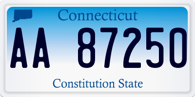 CT license plate AA87250