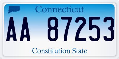 CT license plate AA87253