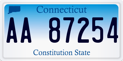 CT license plate AA87254