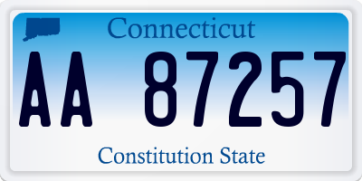 CT license plate AA87257