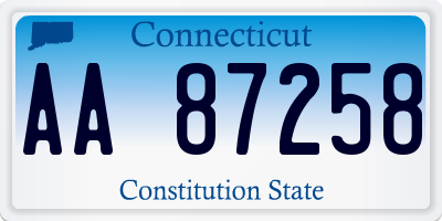 CT license plate AA87258