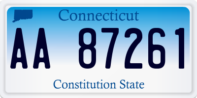 CT license plate AA87261