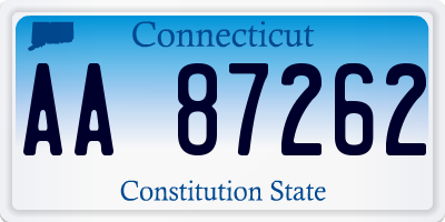 CT license plate AA87262