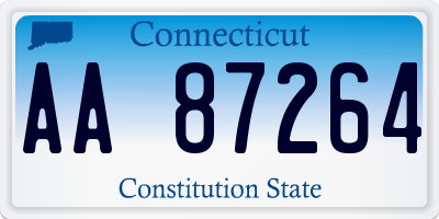 CT license plate AA87264