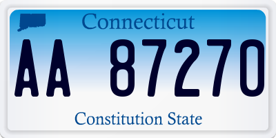 CT license plate AA87270