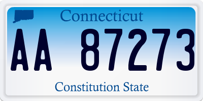 CT license plate AA87273