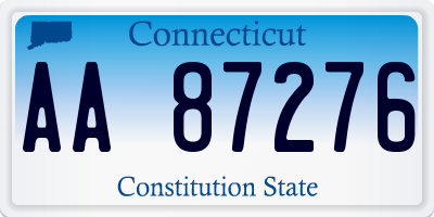 CT license plate AA87276