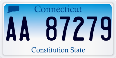 CT license plate AA87279