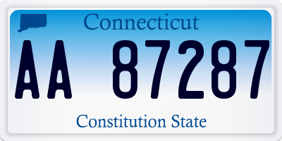 CT license plate AA87287