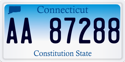 CT license plate AA87288