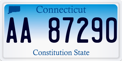 CT license plate AA87290