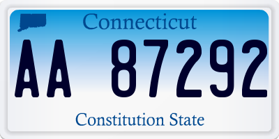 CT license plate AA87292