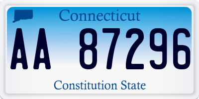 CT license plate AA87296