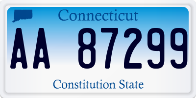 CT license plate AA87299