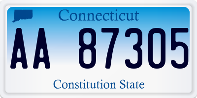 CT license plate AA87305