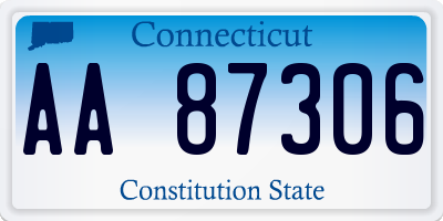 CT license plate AA87306