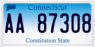 CT license plate AA87308