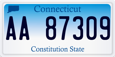 CT license plate AA87309