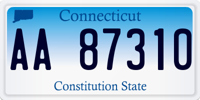 CT license plate AA87310