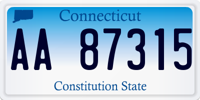 CT license plate AA87315
