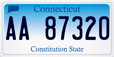 CT license plate AA87320