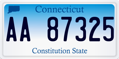 CT license plate AA87325
