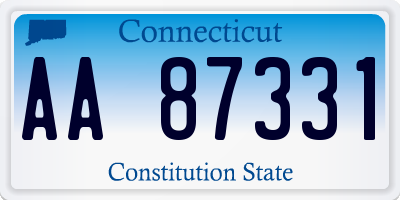 CT license plate AA87331