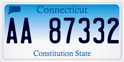 CT license plate AA87332