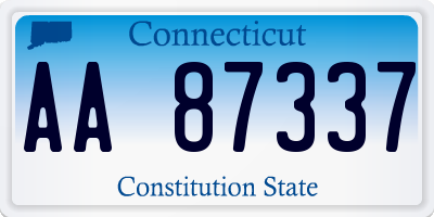 CT license plate AA87337
