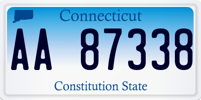 CT license plate AA87338