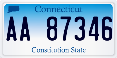 CT license plate AA87346