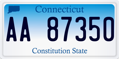 CT license plate AA87350